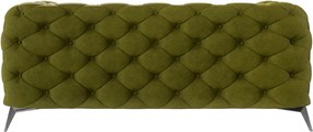Divano verde con rivestimento in velluto 185 cm Chelsea – Ropez