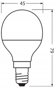 LED Lampadina in plastica riciclata P45 E14/4,9W/230V 4000K - Osram