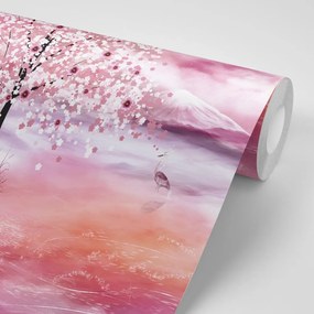 Carta da parati – Aironi sotto l'albero magico