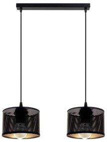 Lampadario a sospensione con filo ALDO 2xE27/60W/230V nero