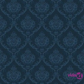 Noordwand Topchic Carta da Parati Classic Ornaments Blu Marino