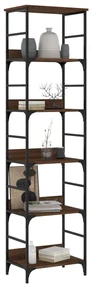 Libreria rovere marrone 50x33x188,5 cm in legno multistrato