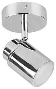 Faretto in metallo in argento lucido 10x9 cm Angelo - Trio