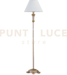 Firenze lampada da terra oro antichizzata con paralume 1 luce attac...