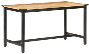 Tavolo Da Pranzo 140x70x76 Cm İn Legno Massello Di Mango Grezzo /