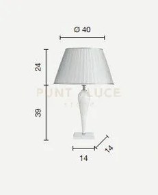Lumetto ravel nero e cromo attacco e27 1 luce h.39+24cm