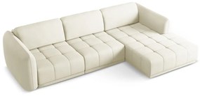 Divano angolare bianco (con penisola a destra) Hoku – Makamii