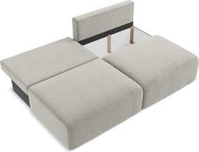 Divano grigio chiaro allungabile/con contenitore 216 cm Kalena – Makamii