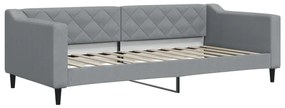 Divano letto estraibile materassi grigio chiaro 90x200 tessuto