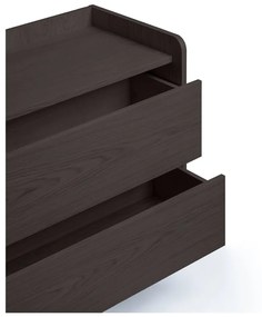 Cassettiera alta nera in rovere 80x82 cm Wrap - Bonami Selection