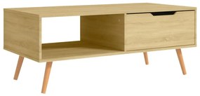 Tavolino da salotto rovere 100x49,5x43 cm in truciolato
