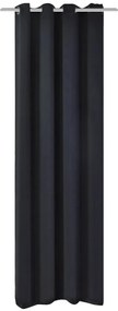 Tenda Oscurante Con Occhielli İn Metallo 270x245 Cm Nera /