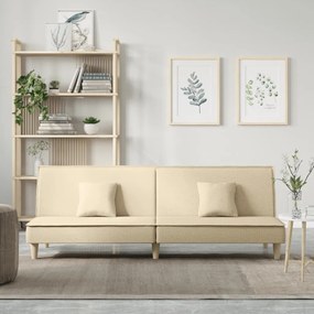 Divano Letto Crema İn Tessuto /