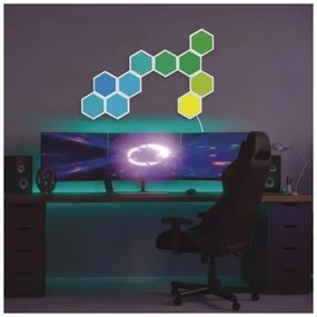 Set espansione 3x pannelli LED RGBIC dimmerabili 1,8W 230V Wi-Fi Tuya