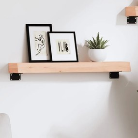 Ripiano A Parete 60x10x6 Cm Legno Massello Rovere Non Trattato /