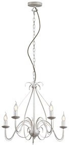 Lampadario classico color crema a 5 luci - Giuseppe