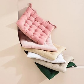 Cuscino per sedia in velluto bianco