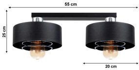 Lampadario a plafone VEST 2xE27/60W/230V