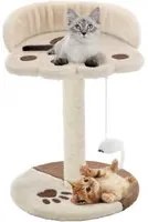 Albero per Gatti con Tiragraffi in Sisal 40 cm Beige e Marrone 170543