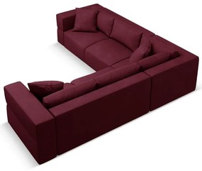Divano angolare variabile bordeaux Esther - Milo Casa