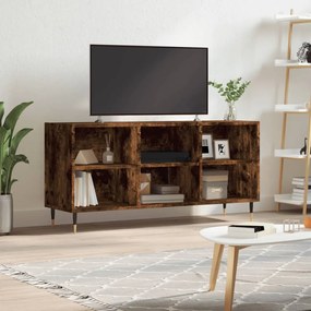 Mobile porta tv rovere fumo 103,5x30x50 cm in legno multistrato