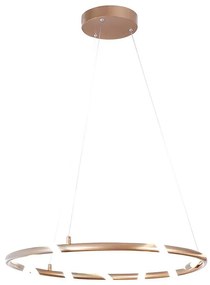 Lampadario LED moderno Teddy dorato Ø60cm, luce calda 5800 lumen, NOVECENTO