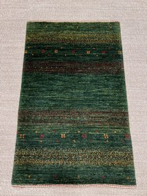 Loribaft Tappeto persiano 60x100 Verde (Iran) Annodato A Mano