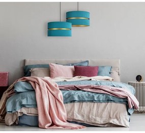 Duolla - Lampadario a sospensione con filo DUO 1xE27/15W/230V diametro 40 cm turchese/oro