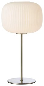Lampada da tavolo bianca/argentata con paralume in vetro (altezza totale 50 cm) Sober – Markslöjd