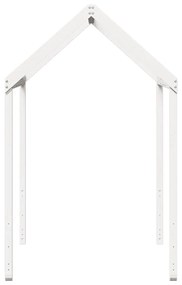 Tetto letto bambini bianco 207x80,5x151,5cm legno massello pino