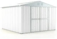 Casetta giardino Box attrezzi in Acciaio Zincato 327x307cm x h2.15m - 145KG - 10,04mq - BIANCO