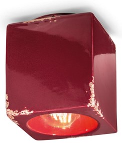 Plafoniera Vintage Ceramica Bordeaux 1 Luce E27