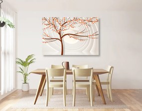 Quadro su tela – Albero moderno su sfondo astratto