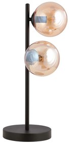 Lampade Da Scrivania Minimal Durga Acciaio Nero Ambra 2 Luci E14 Ip20