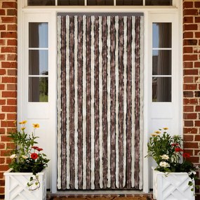 Tenda Antimosche Beige E Marrone Chiaro 100x200 Cm İn Ciniglia /