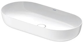 Lavabo 80x40 ovale Da Appoggio con Rettifica Bianco Wondergliss Duravit Luv 03798000001