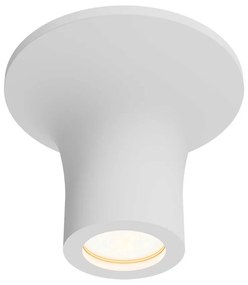 Plafoniera LED GU10 e GU5.3 in Gesso Pitturabile Rotonda Ø167x130mm Base GU10
