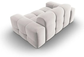 Divano in velluto grigio chiaro 156 cm Kendal - Micadoni Home