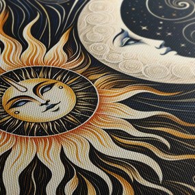 Quadro su tela – Simbolo solare e lunare