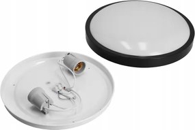 Plafoniera 2xE27/40W/230V diametro 29,5 cm nero