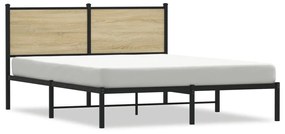 Giroletto Senza Materaso İn Metallo Rovere Sonoma 140x200 Cm /