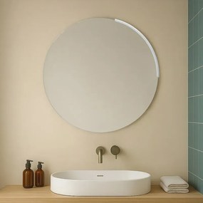 Specchio bagno rotondo con luce a led integrata da 70cm