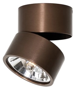 Faretto moderno rotondo orientabile bronzo scuro - Go Nine