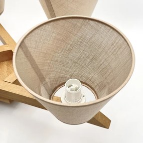 Brilagi - LED  Lampadario a plafone ANTHONY 5xE14/40W/230V quercia/beige