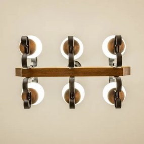 Brilagi - Lampadario a sospensione con catena QUEEN 6xE14/40W/230V faggio