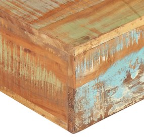 Tavolino da caffè 80x80x28 cm in legno massello di recupero