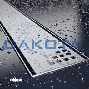 Dakota "Dakua" Canalina di Scarico Da 90 cm C/Griglia Raccogli Acqua In Acciaio Inox