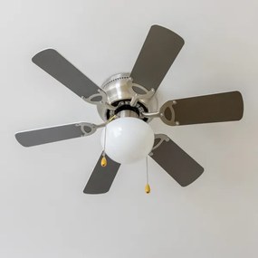 ZEVENTI - Ventilatore da soffitto GALDANA 1xE27/60W/230V grigio/bianco