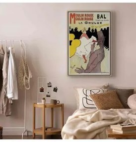 Quadro - Moulin Rouge - La Goulue In cornice di legno naturale 80x120