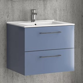 Mobiletto lavabo 60 cm con due 2 cassetti lavabo incasso EL-60L - KAMALU